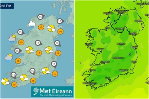 Irish Weather Forecast Temperatures Soar To 20c As Met Eireann