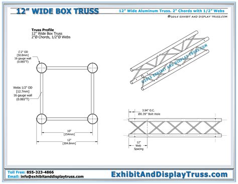 12" Wide Aluminum Truss - Specifications