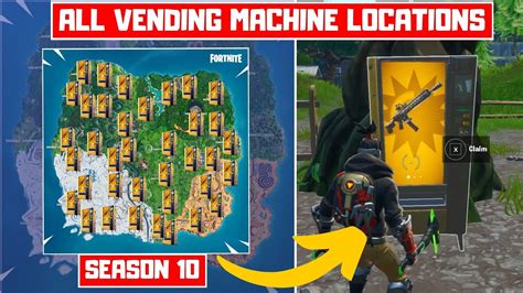 New vending machine locations have been revealed in fortnite, spawning randomly in certain areas of the map. All Vending Machine Locations in Fortnite Season 10 ...