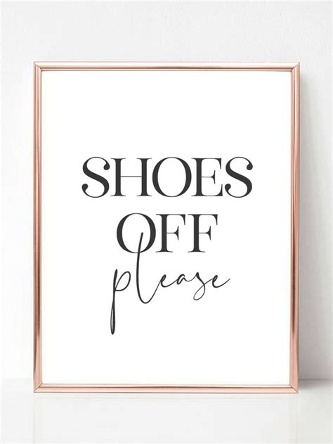 Take Off Your Shoes Sign Printable