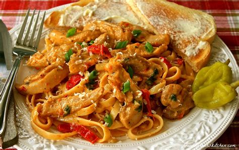 Cajun Chicken Alfredo With Oven Roasted Peppers And Tomatoes Wildflour