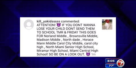 Threat Posted On Instagram Targets Several South Florida Schools Wsvn