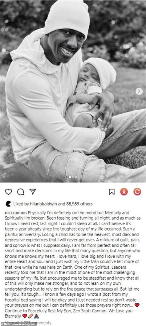 Nick Cannon Pays Tribute To Son Zen One Year After His Death At Age Five Months Due To Brain