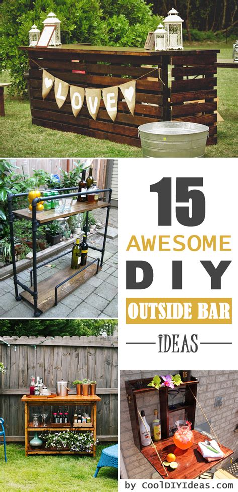 Bottle cap diy bar top. 15 Awesome DIY Outside Bar Ideas