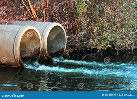 Discharge Of Sewage Into A River Stock Image Image Of Pollution