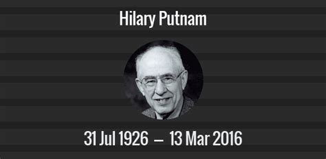 Hilary Putnam Death Anniversary