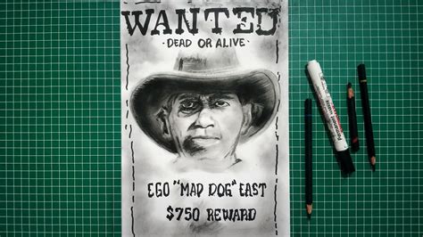 HOW TO DRAW A WANTED POSTER Step By Step YouTube