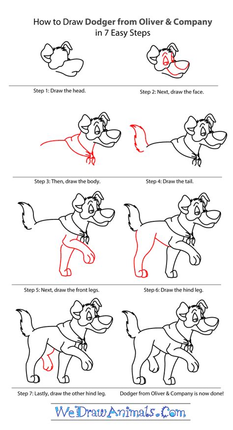 How To Draw Dodger From Oliver Company