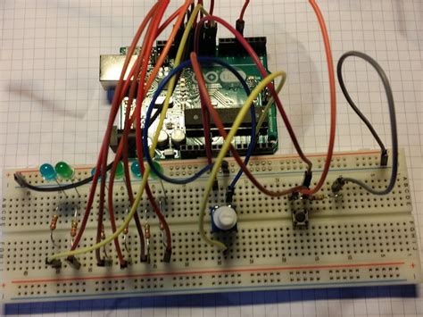 Arduino Uno Or Trinket Pro 5v 6 Chasing Leds With Pot And Pb Arduino