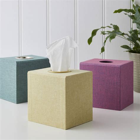 Tissue Box Cover In Linen By Harris And Jones