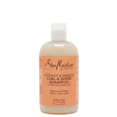 Shea Moisture Coconut And Hibiscus Curl And Shine Shampoo 384ml Oz Hair