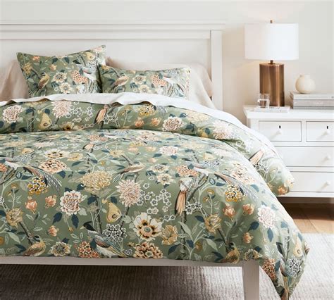 Bloom Floral Cotton Sateen Duvet Cover Pottery Barn