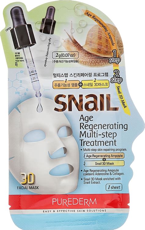 revitalising facial mask purederm snail age regenerating multi steps treatment makeup uk