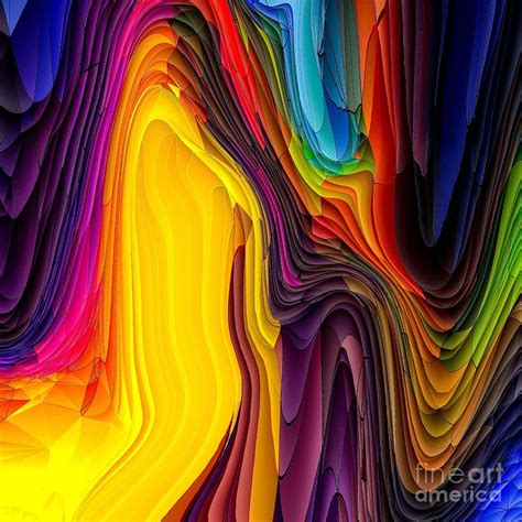 Melting Rainbow Of Colors Abstract Digital Art By Sheila Wenzel