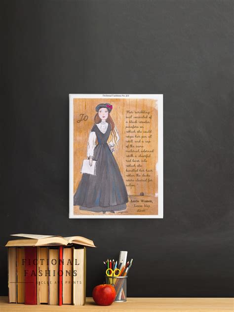 Jo March In Her Writing Outfit Giclee Print Little Women By Etsy