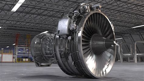 3d Aircraft Turbofan Engine Cfm International Cfm56 Model 3d Molier