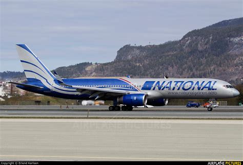 N567ca National Airlines Boeing 757 200 At Trondheim Vaernes