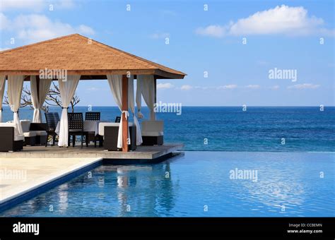 Pavilion And Swimming Pool Near Atlantic Ocean Dominican Republic