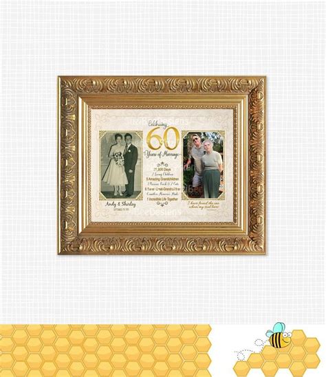 60th Anniversary Gift For Parents Wedding Anniversary Etsy Wedding
