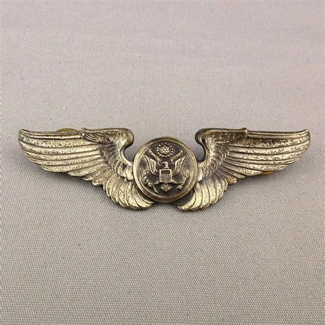 Original Wwii Sterling Silver Army Air Force Air Crew Pin Wings
