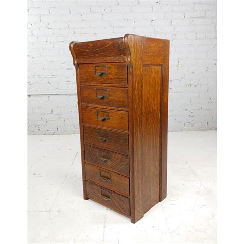 Get your paperwork in order with one of our home office filing cabinets in a variety of different designs, including lockable models at affordable prices. Antique 1930s Oak Mini Filing Cabinet for Letters with 7 ...