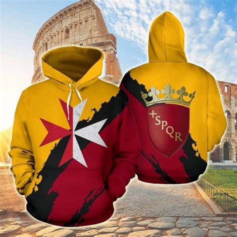 ligerking™ italy rome special with maltese cross all over print hoodies hd02123