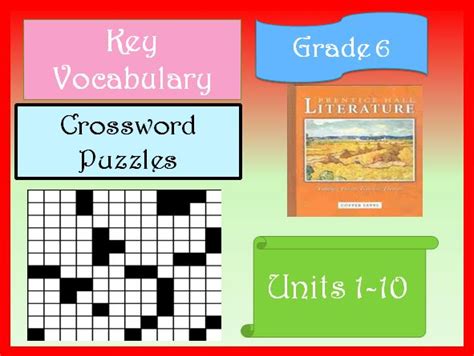 Prentice Hall Literature Sixth Grade Vocabulary Crossword Puzzles Unit