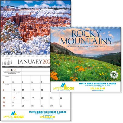 Rocky Mountains Calendar Usa State Calendars 324 Ea