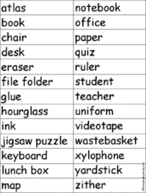 .language that consist of letters, which are in alphabetical order, namely: School Theme Page at EnchantedLearning.com