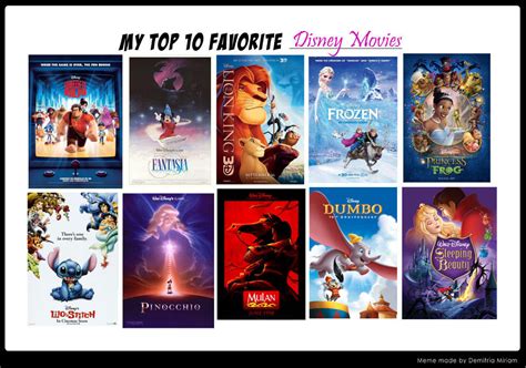 My Top 10 Favorite Disney Movies By Sunlightryu On Deviantart