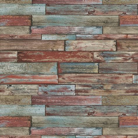 Erismann Authentic Wood Panel Painted Effect Textured Wallpaper