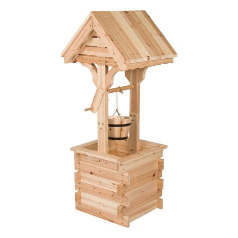 Wishing Wells For Outdoors Cedar Wood Well House Cover Decorative