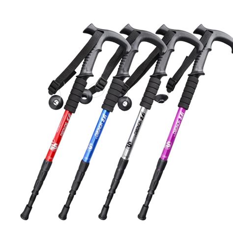 Anti Shock Trekking Pole Ultralight Walking Sticks Adjustable Hiking