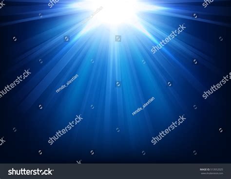 Blue Lights Shining On Darkness Background Stock Vector Royalty Free