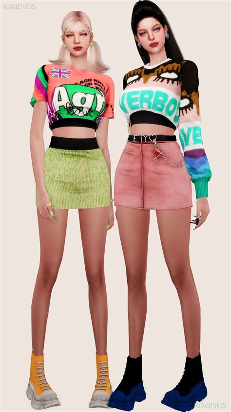 Rimings Ive After Like Outfit Set Rimings Op Patreon The Sims4