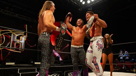 Roh Tv Results Young Bucks And Cody Win Six Man Tag Team Titles Won