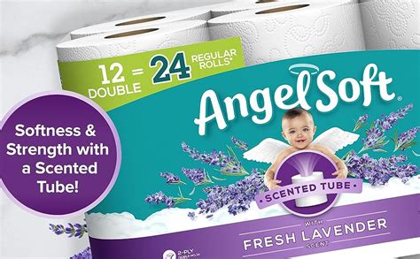 Angel Soft Toilet Paper With Fresh Lavender Scent 12 Double Rolls 242