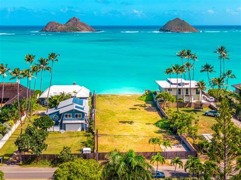 Large Lanikai Oceanfront Parcel Hawaii Luxury Homes Mansions For