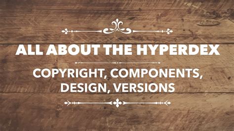 All About The Hyperdex Copyright Components Design Versions