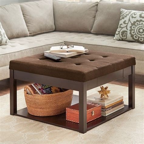 Skyline furniture storage bench in remmy cream. Square Ottoman/Coffee Table, Chocolate Linen in 2020 ...