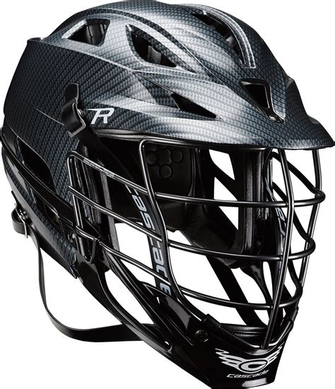 Cascade R Carbon Fiber Lacrosse Helmet W Black Mask Lacrosse Black
