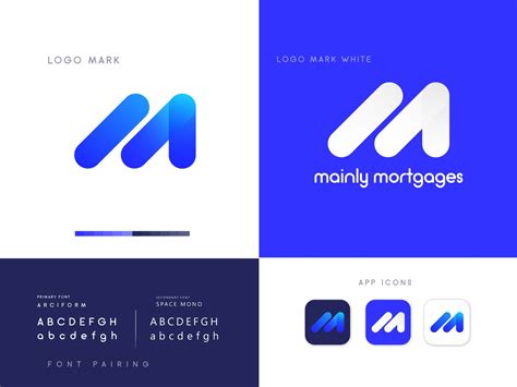 M Modern Letter Logo Design Concept Logo Design Branding Logo