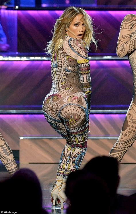 Jennifer Lopez In Multiple Naked Outfits As She Hosts American Music