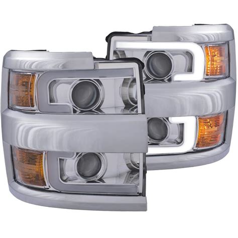 Anzo 111366 Chrome Plank Style Switchback Projector Headlights Xdp