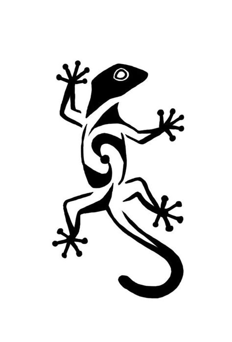 A Black And White Image Of A Gecko On A White Background With The Words I