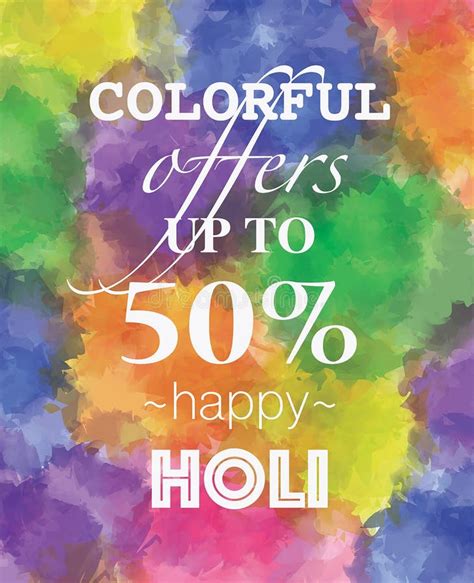 Banner For The Holi Festival Hanging On The Wall Stock Vector