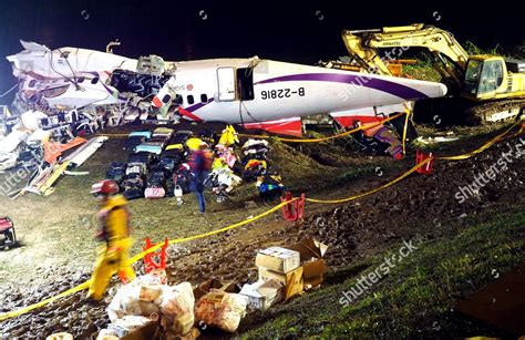 Wreckage Transasia Airways Flight Ge235 Passenger Editorial Stock Photo