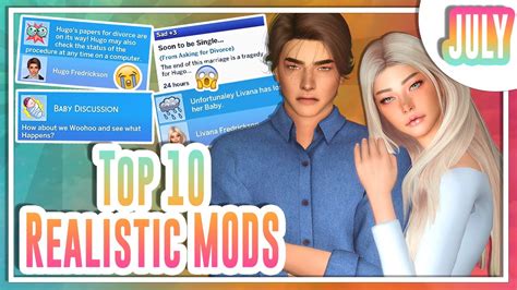 Top 10 Sims 4 Mods😱 Better Realism And Gameplay👪 July 2020 Youtube