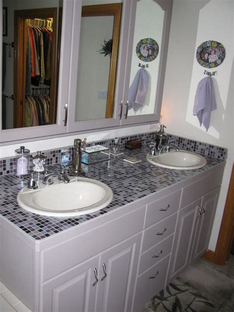 20 Popular Tile Bathroom Countertops Ideas Sweetyhomee