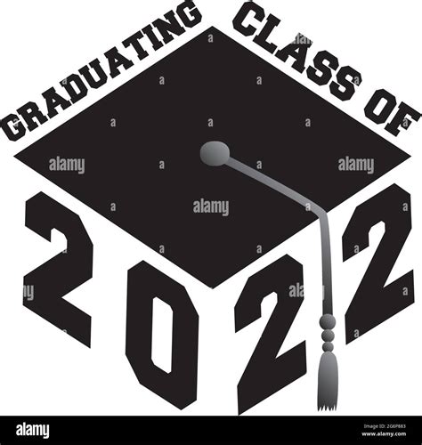 Graduating Class Of 2022 Graduation Cap Graphic Stock Vector Image